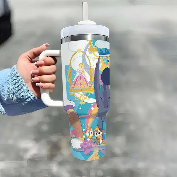 40oz Fairytale Themed Insulated Tumbler With Handle