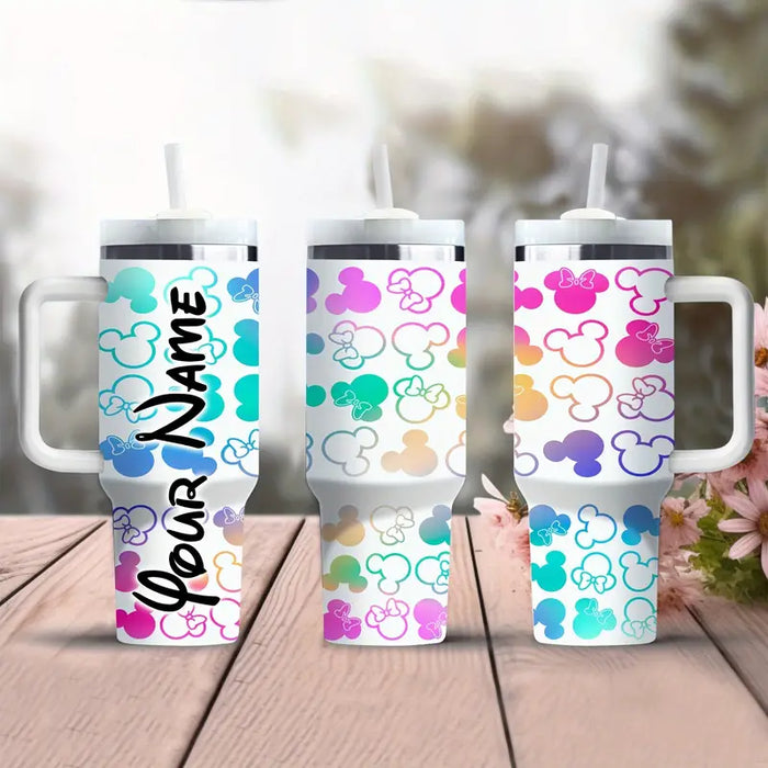 Personalized 40oz Tumbler With Vibrant Icon Design