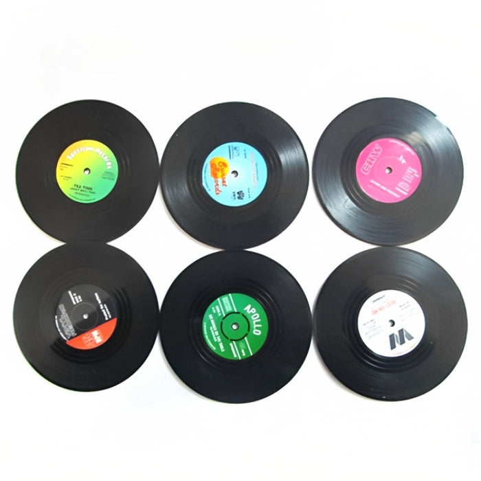 Retro Vinyl Coaster Pads For Drinks