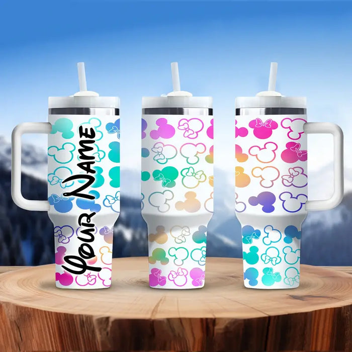 Personalized 40oz Tumbler With Vibrant Icon Design