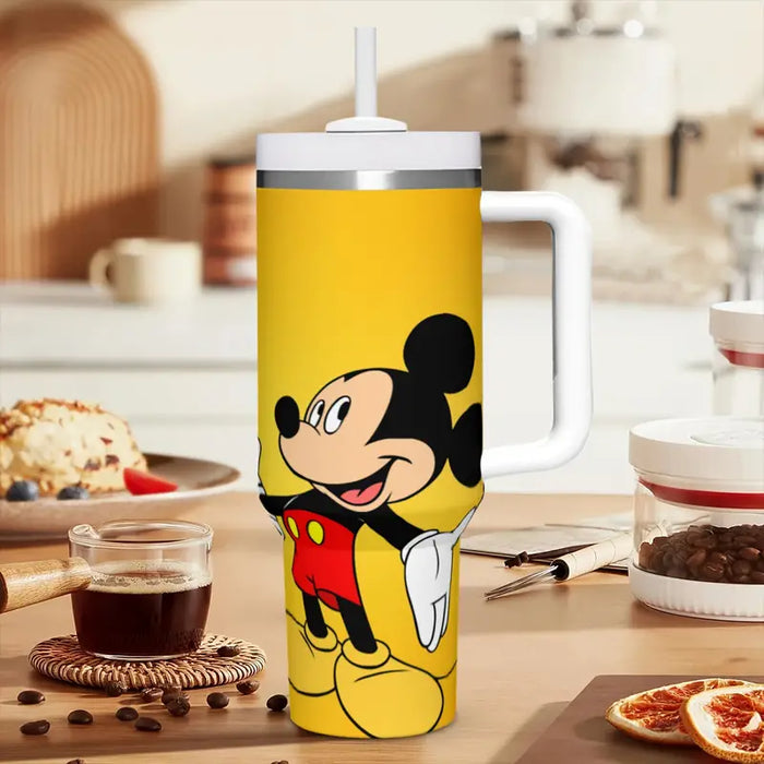 Mickey Mouse Design 40oz Insulated Tumbler With Handle