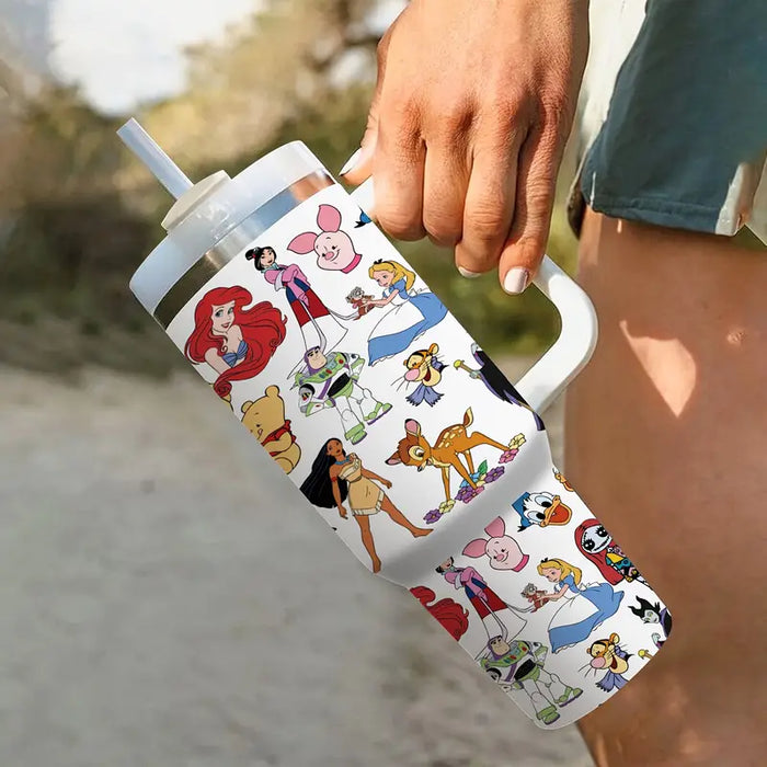 Animated Characters 40oz Insulated Tumbler With Handle