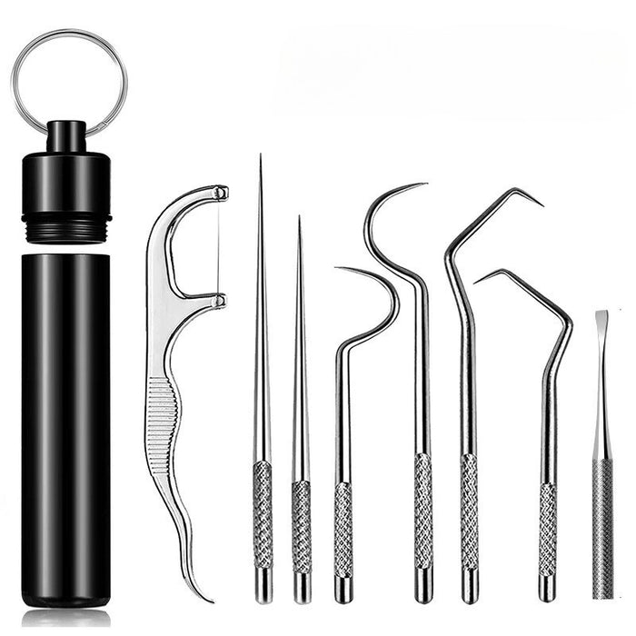 Metal Toothpicks Interdental Cleaning Set