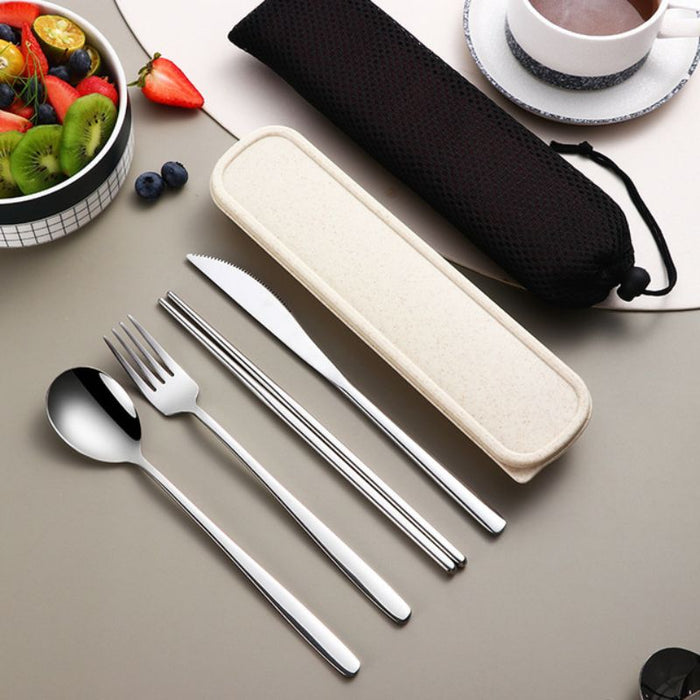 Portable Silver Cutlery Set