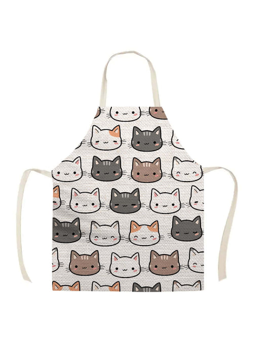 2 Set Of Cartoon Cat Pattern Apron