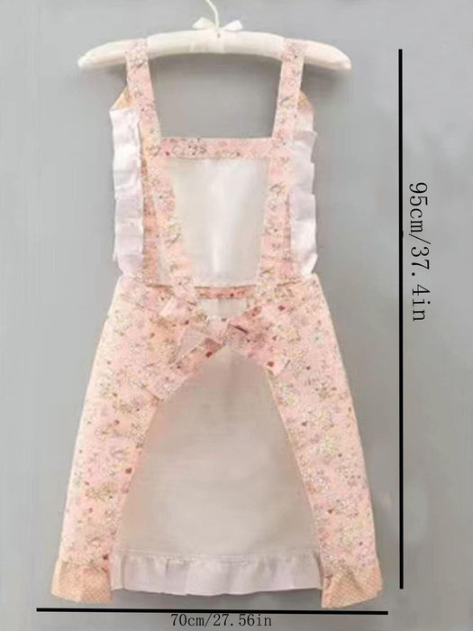 Flower Pattern Waterproof Apron