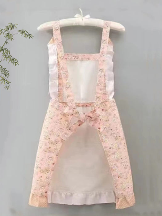 Flower Pattern Waterproof Apron