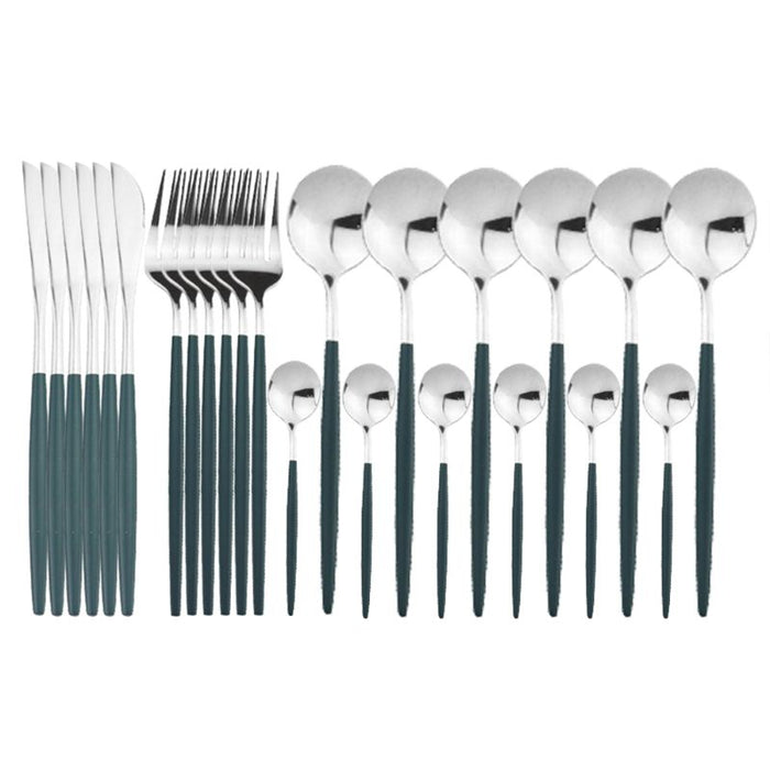 Stainless Steel Silver Tableware Set