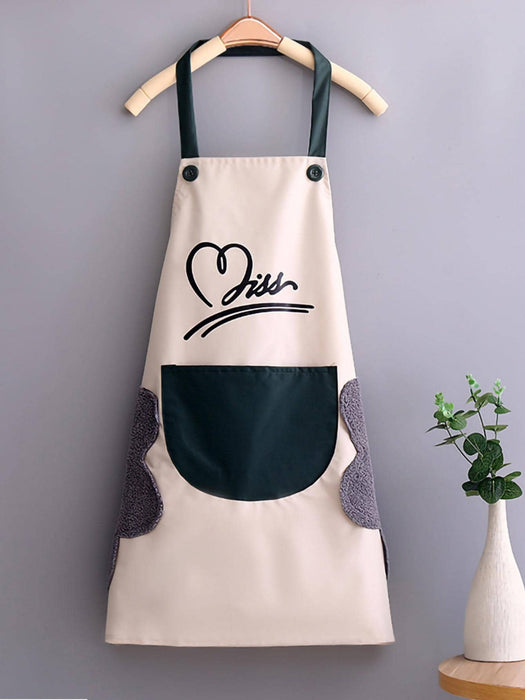 2 Set Of Letter Print Pattern Apron