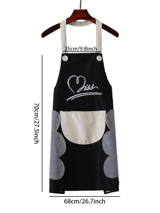 2 Set Of Letter Print Pattern Apron