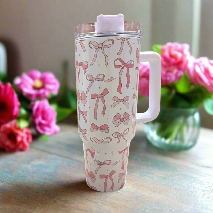 Coquette Bows 40 oz Travel Tumbler