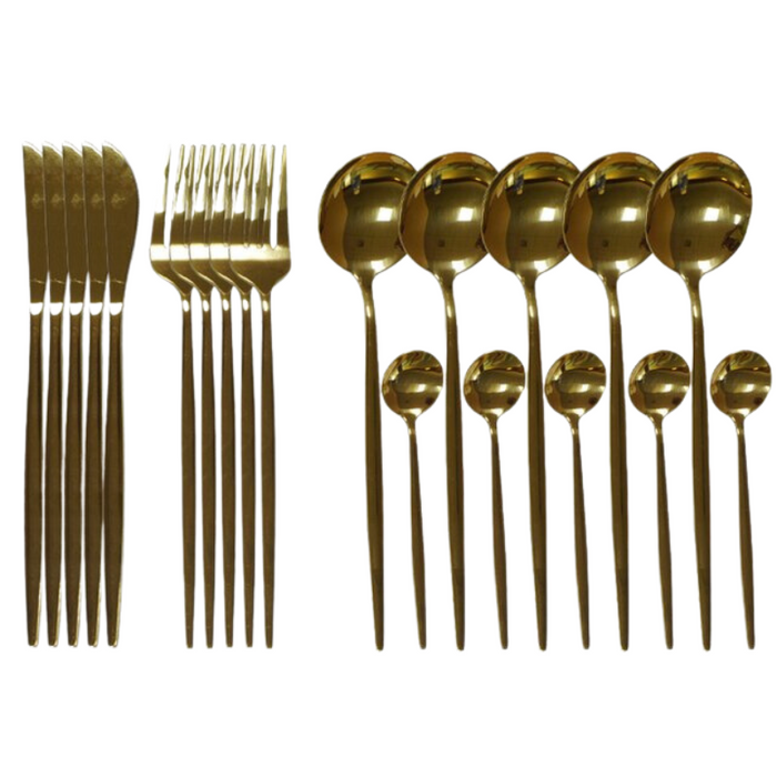 Gold Color Stainless Steel Cutlery Set