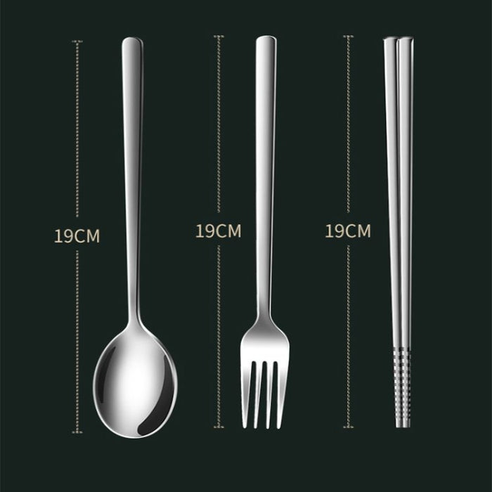 Portable Golden Cutlery Set