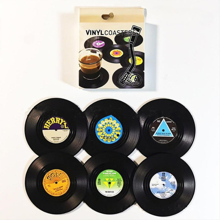 Retro Vinyl Coaster Pads For Drinks