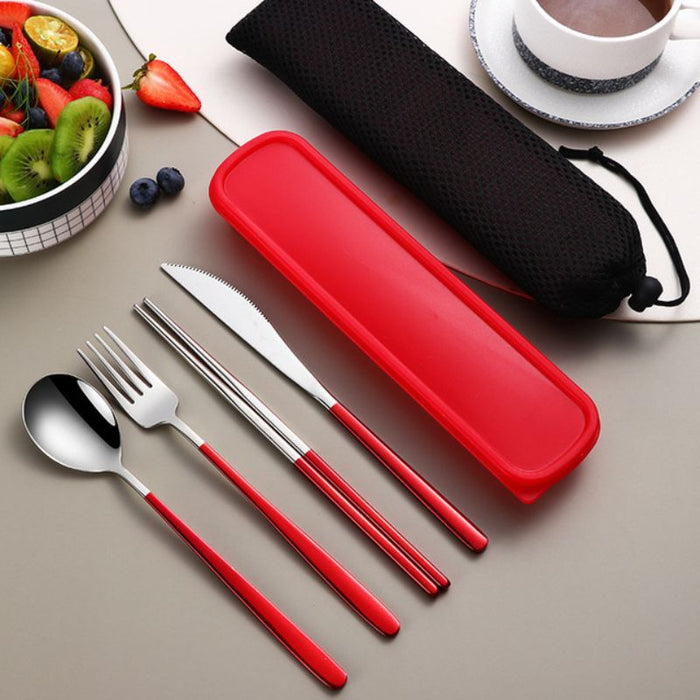 Portable Silver Cutlery Set