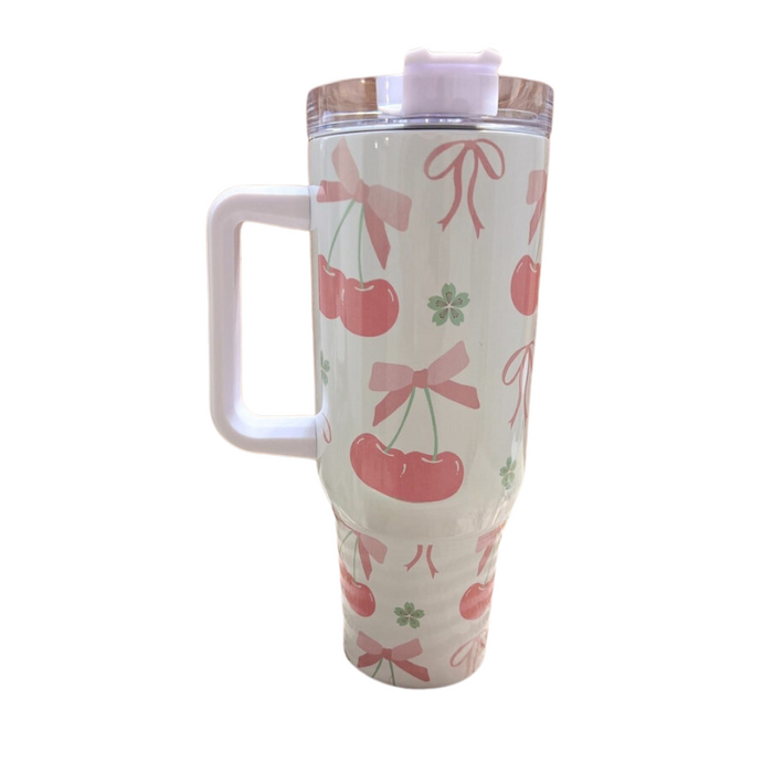 Cherry Coquette 40 oz Travel Tumbler