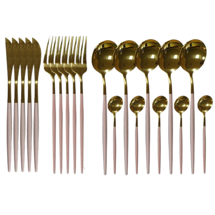 Gold Color Stainless Steel Cutlery Set