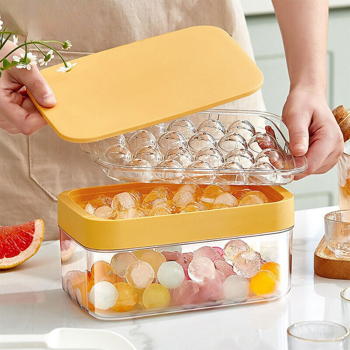 Round Ice Cube Storage Box Set