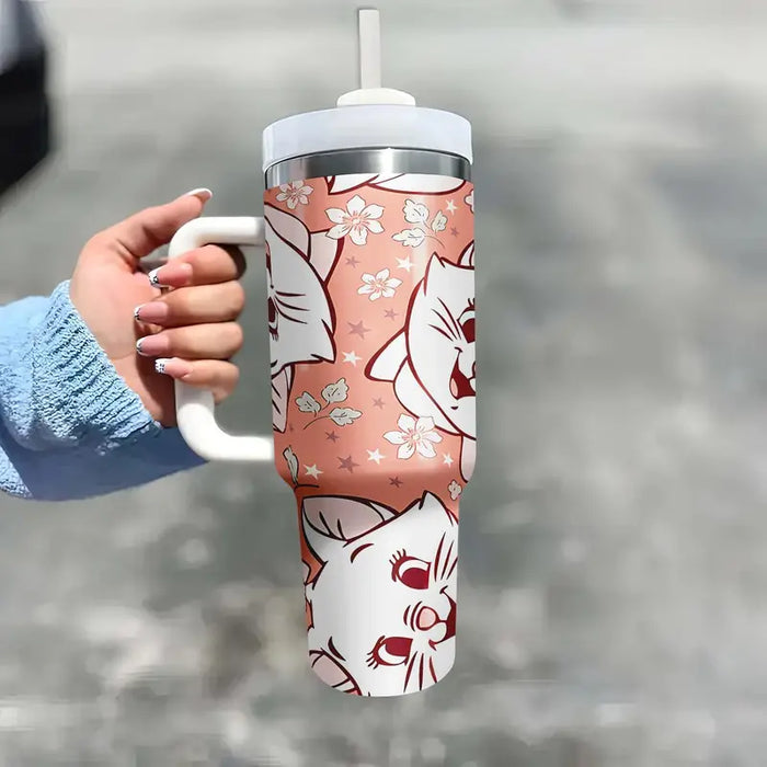 40Oz Floral Fox Insulated Tumbler