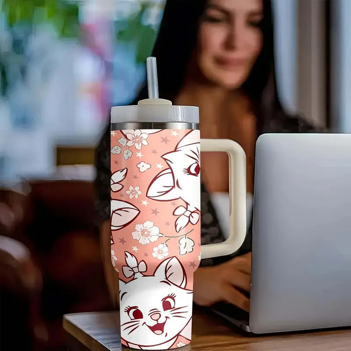 40Oz Floral Fox Insulated Tumbler