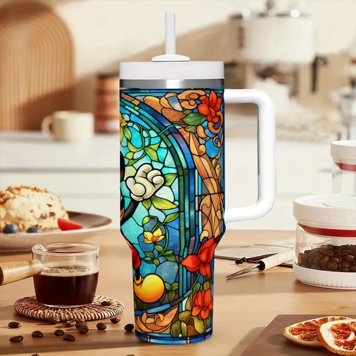 40oz Mickey Pattern Insulated Tumbler