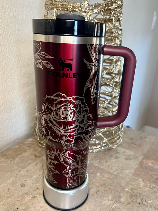 40oz Rose Bloom Design Stainless Steel Tumbler