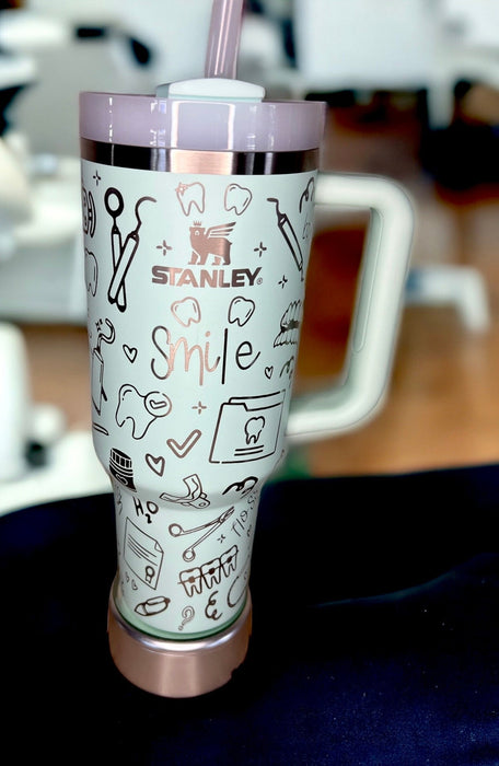 40 Oz Profession Patterned Stainless Steel Tumbler