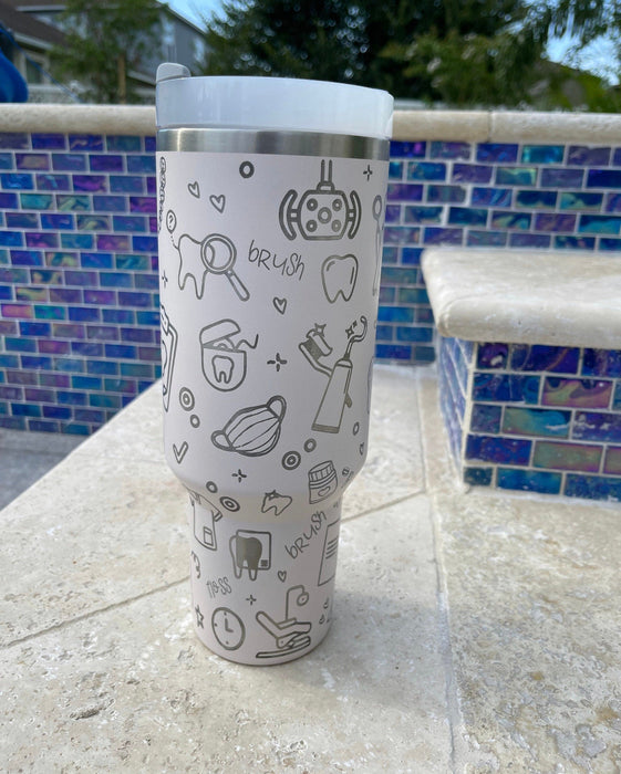 40 Oz Profession Patterned Stainless Steel Tumbler