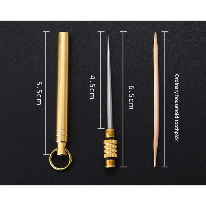 Titanium Outdoor Portable Toothpick Tube