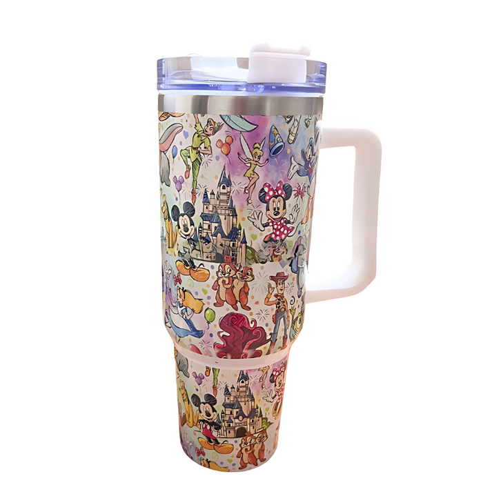 Cartoon Characters Tumbler with Handle