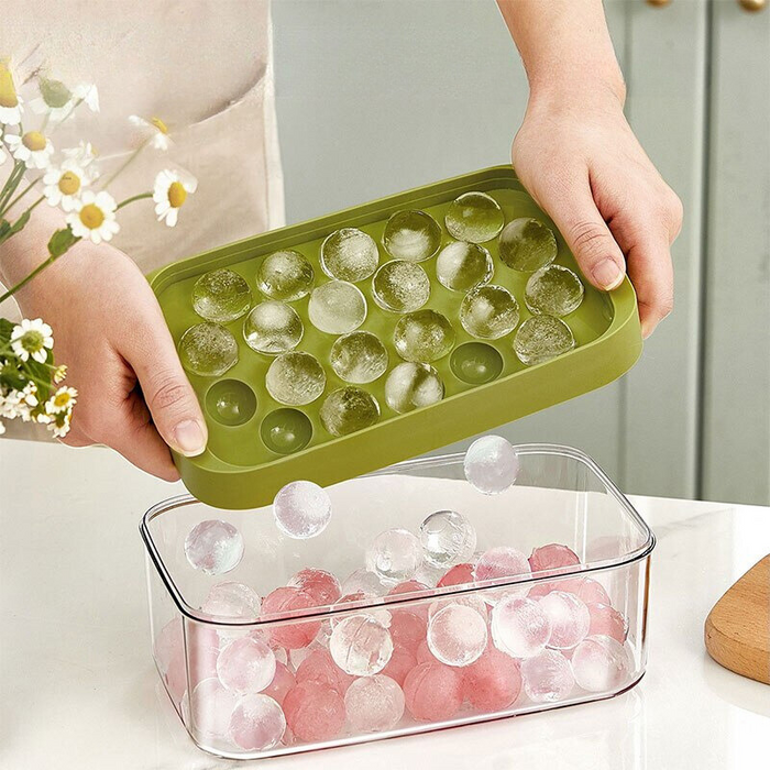 Round Ice Cube Storage Box Set