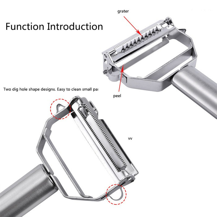 Stainless Steel Multifunction Vegetable Peeler