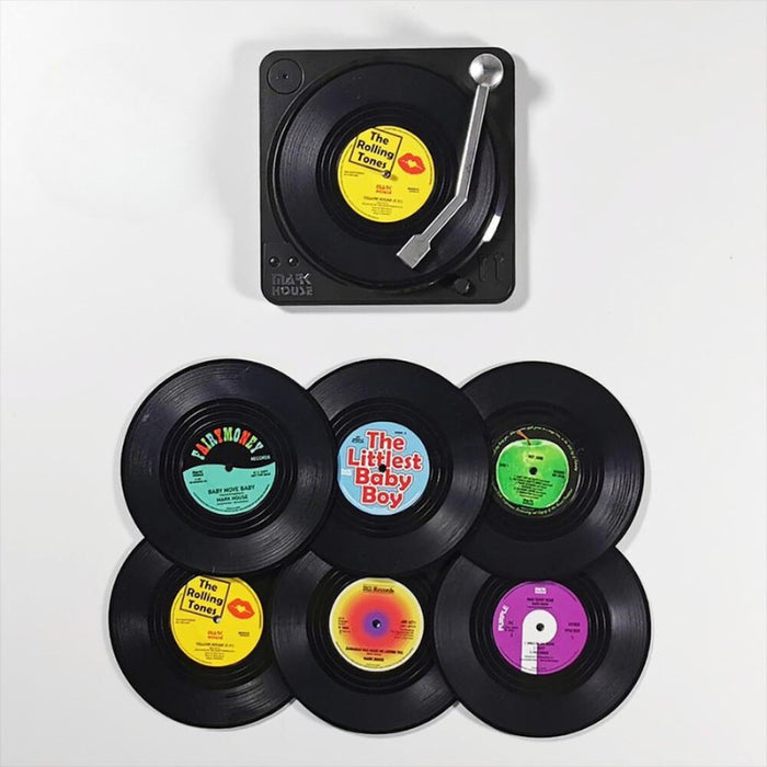 Retro Vinyl Coaster Pads For Drinks