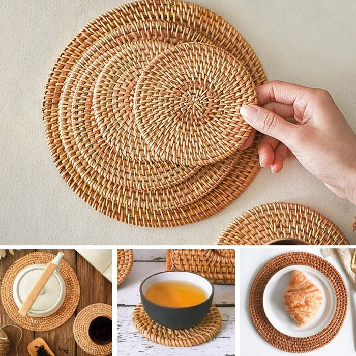 Natural Round Hand Woven Table Placemat