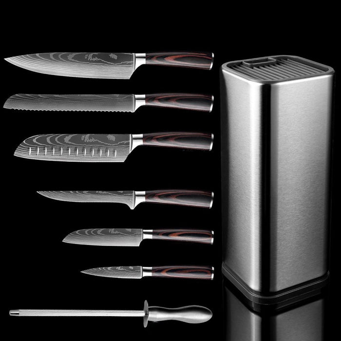 Kitchen Chef Knifes Set With Knife Holder