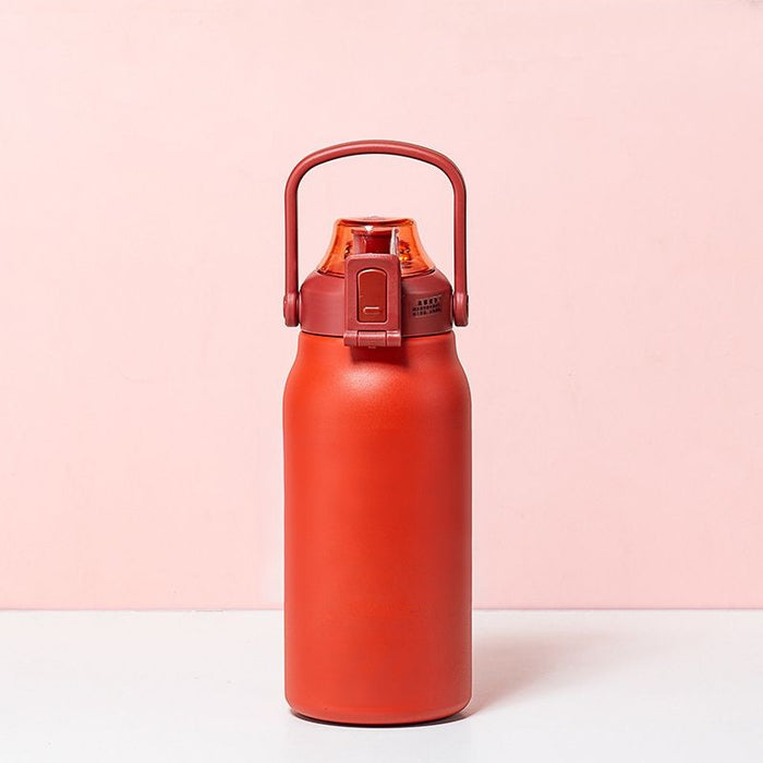 Cold And Hot Thermos Bottle With Straw