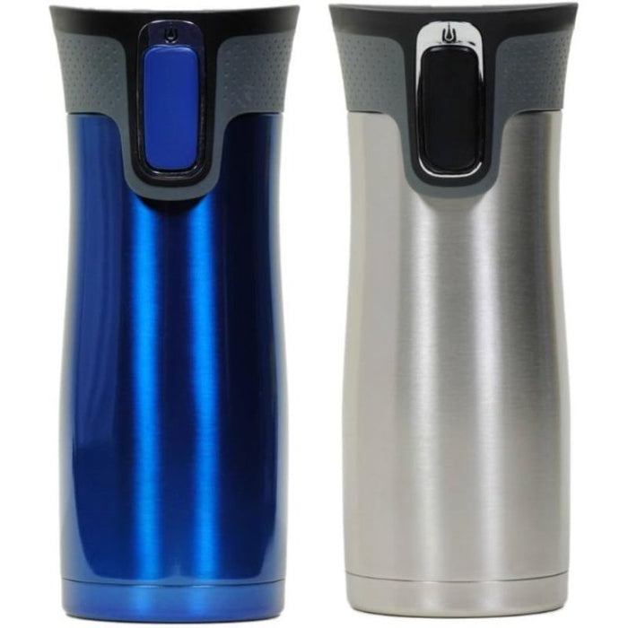 2 Pack Insulated Travel Mug With Spill Proof Lid