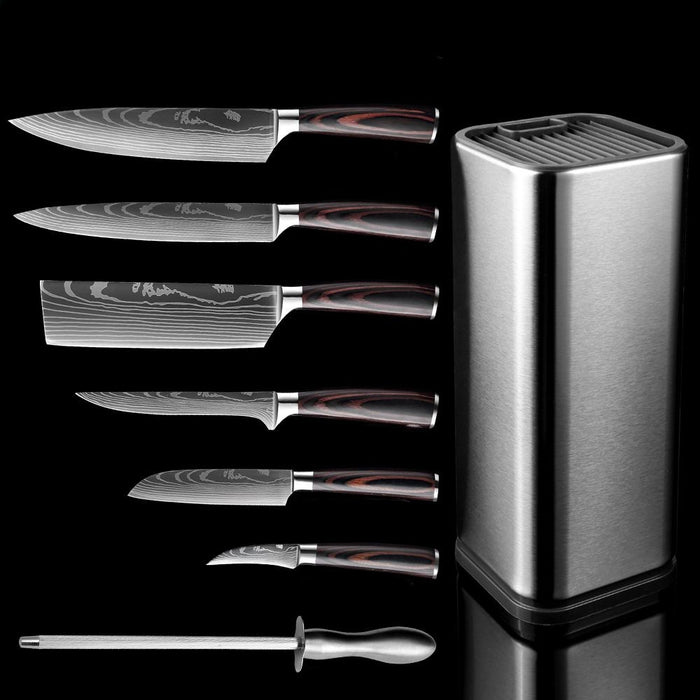 Kitchen Chef Knifes Set With Knife Holder