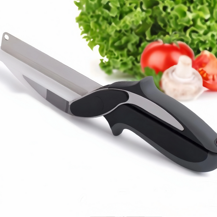 Premium Multi Function Kitchen Scissors With Waffle Knife