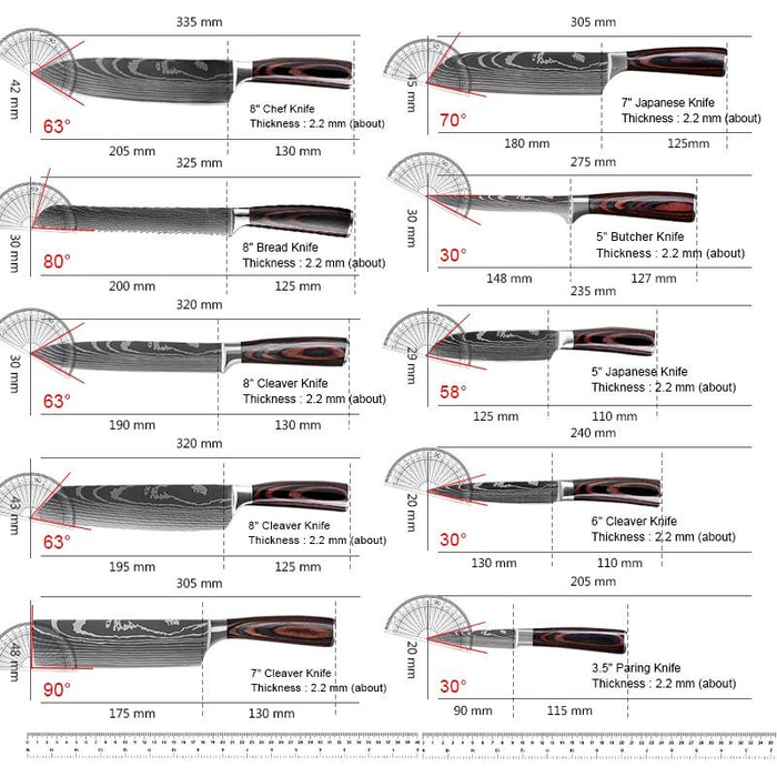 Japanese Knife Set For Kitchen