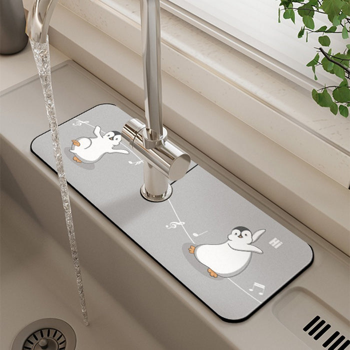 Classic Sink Faucet Countertop Drain Mat