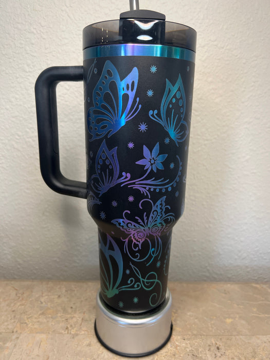 Personalized Butterfly Inspired Design 40 Oz Tumbler