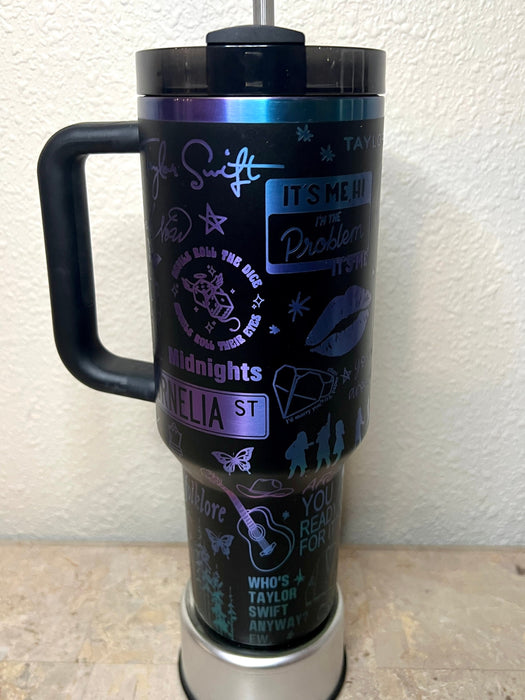 Personalized Butterfly Inspired Design 40 Oz Tumbler