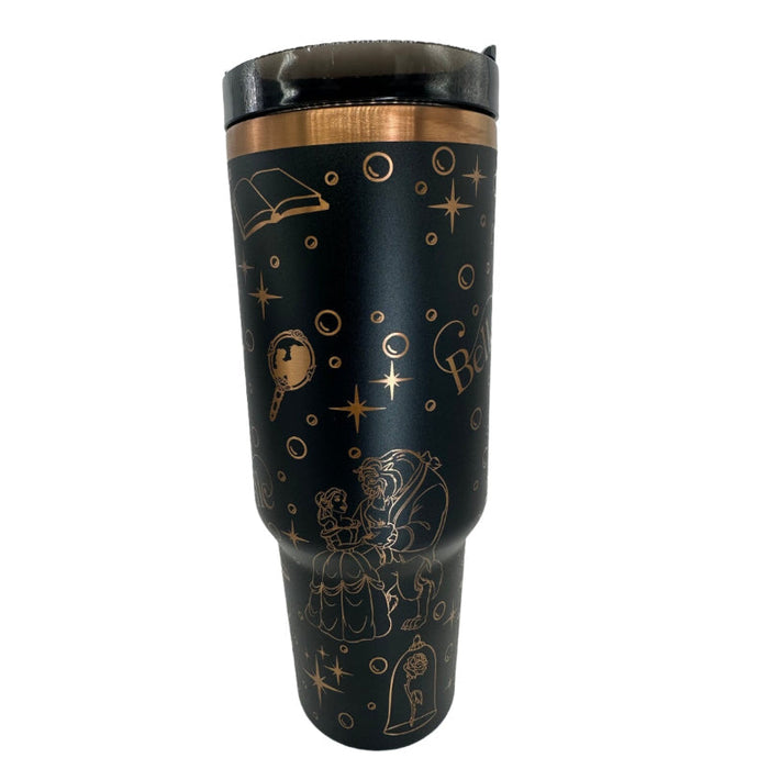 Enchanted Rose Tumbler With Handle