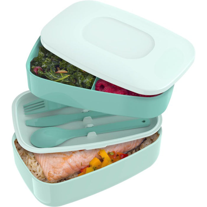 Modern Stackable Lunch Box With Utensils