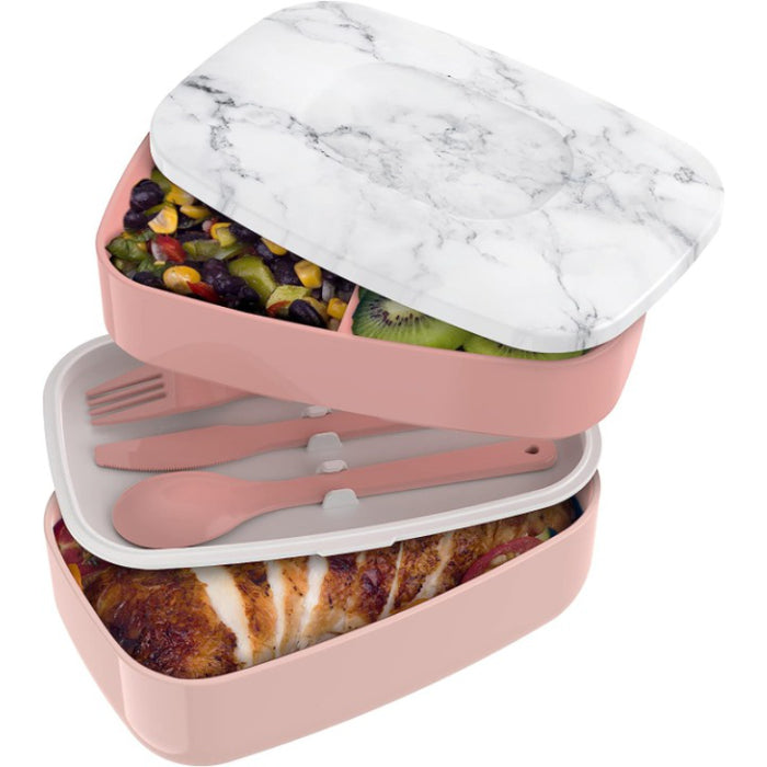 Modern Stackable Lunch Box With Utensils