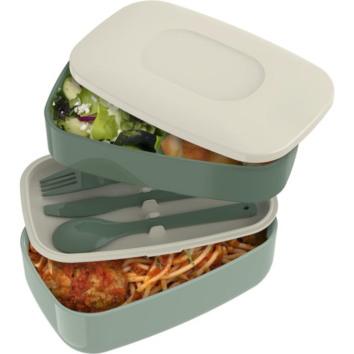 Modern Stackable Lunch Box With Utensils