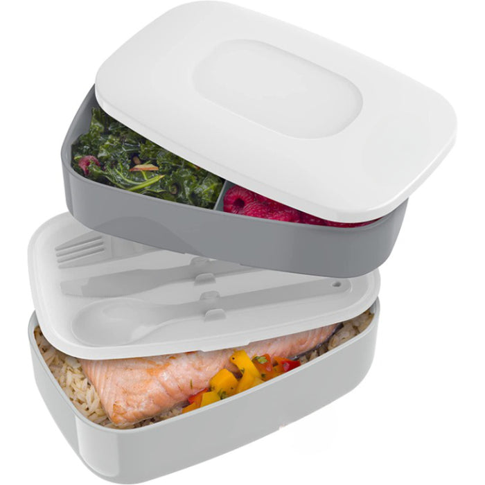 Modern Stackable Lunch Box With Utensils