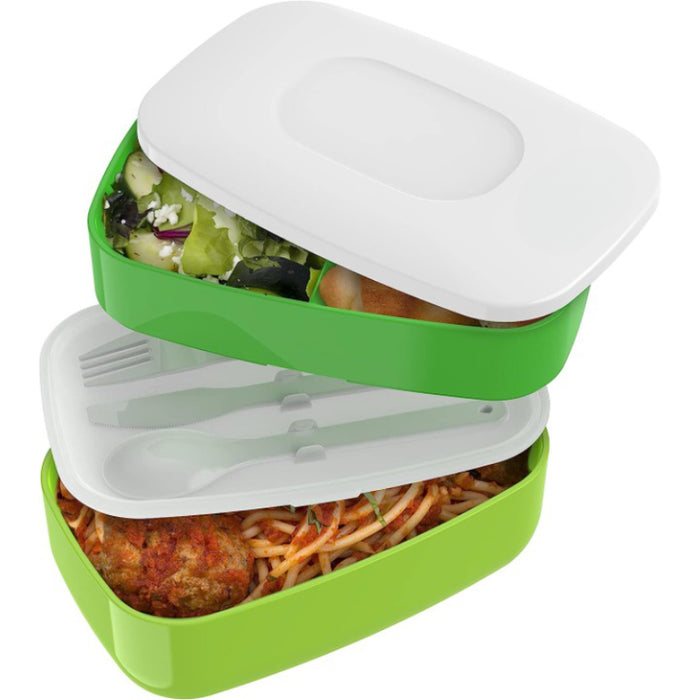 Modern Stackable Lunch Box With Utensils