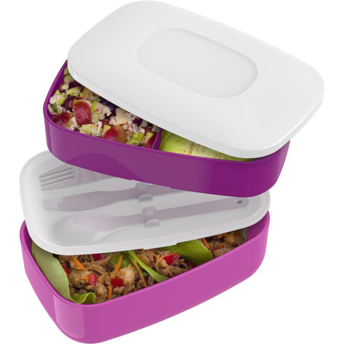 Modern Stackable Lunch Box With Utensils